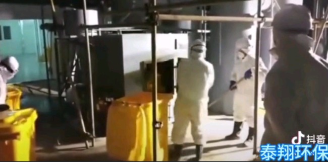 火神山医院垃圾焚烧炉工作现场