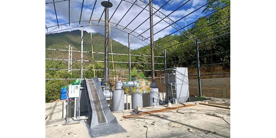 云南生活垃圾热解站项目安装完成